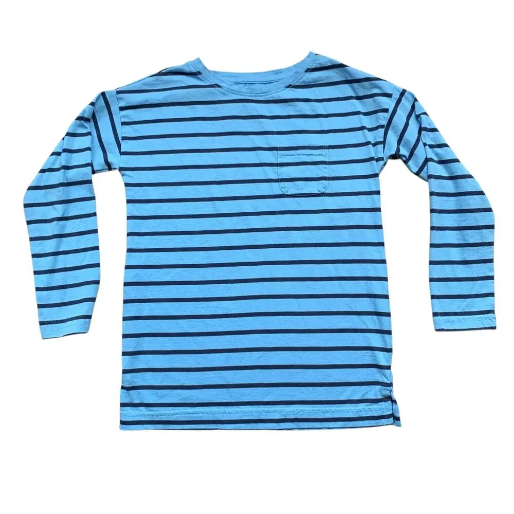 Primary Blue Striped Pocket Tee 8/9